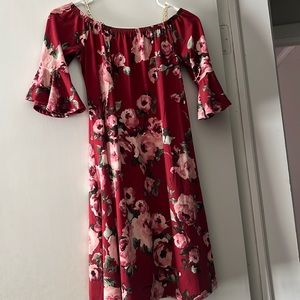 Floral off the shoulder dress